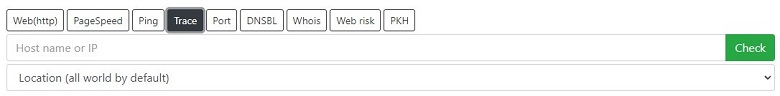 buscar el host de un sitio web mediante la herramienta traceroute