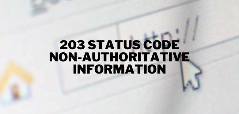 203 status code - 'Non-Authoritative Information'