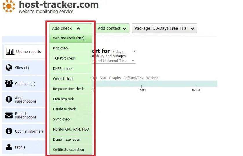 How to monitor availability of any web site?