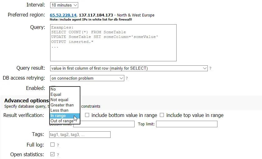 Database Monitoring with HostTracker